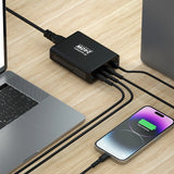 GaN Wozinsky WGCSB 240W USB-A / 3 x USB-C Wall Charger - sort
