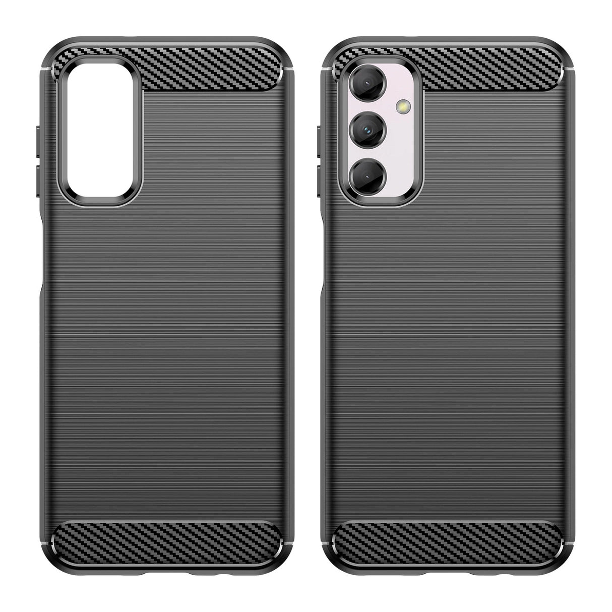 Fleksibel karbonmønsterfoder til Samsung Galaxy M14 Karbonfoder - sort