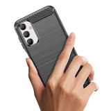 Fleksibel karbonmønsterfoder til Samsung Galaxy M14 Karbonfoder - sort