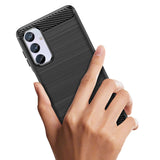 Fleksibel karbonmønsterfoder til Samsung Galaxy M54 Karbonfoder - sort