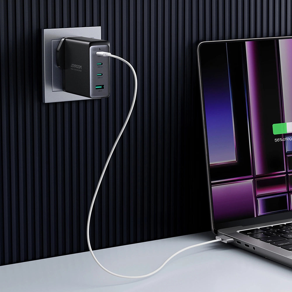 GaN oplader UK Joyroom JR-TCG05UK 140W 3x USB-C USB-A + USB-C / USB-C kabel 240W 1,2m