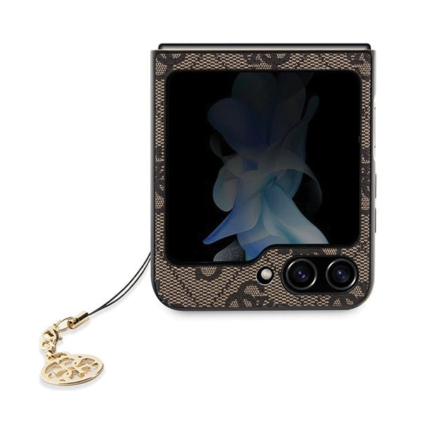 Guess 4G Charms Collection case til Samsung Galaxy Z Flip 5 - brun