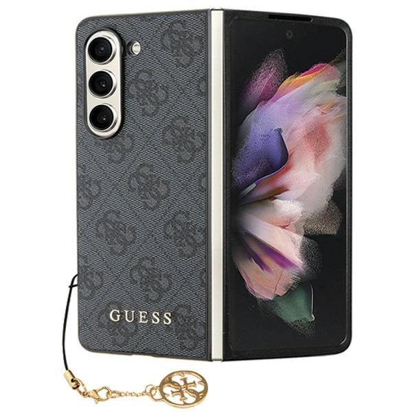 Guess GUHCZFD5GF4GGR F946 Z Fold5 grå/grå hardcase 4G Charms Collection
