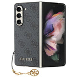 Guess GUHCZFD5GF4GGR F946 Z Fold5 grå/grå hardcase 4G Charms Collection