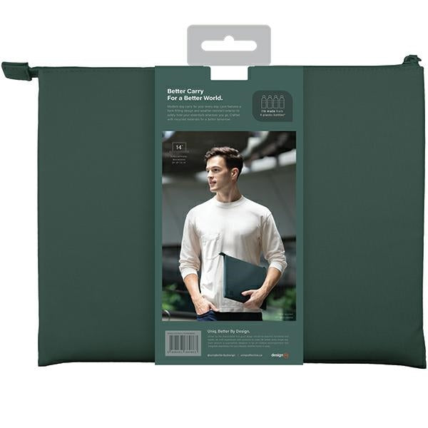 Uniq Lyon Waterproof RPET case til en 14" laptop - grøn