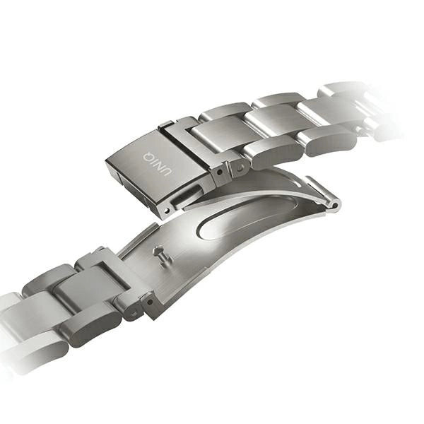 Uniq Osta rustfrit stål rem til Apple Watch 1/2/3/4/5/6/7/8/SE/SE2/Ultra 42/44/45/49 mm - sølv