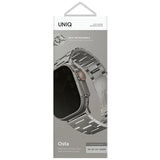 Uniq Osta rustfrit stål rem til Apple Watch 1/2/3/4/5/6/7/8/SE/SE2/Ultra 42/44/45/49 mm - sølv