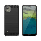 Carbon Case silikonhylster til Nokia C110 - sort