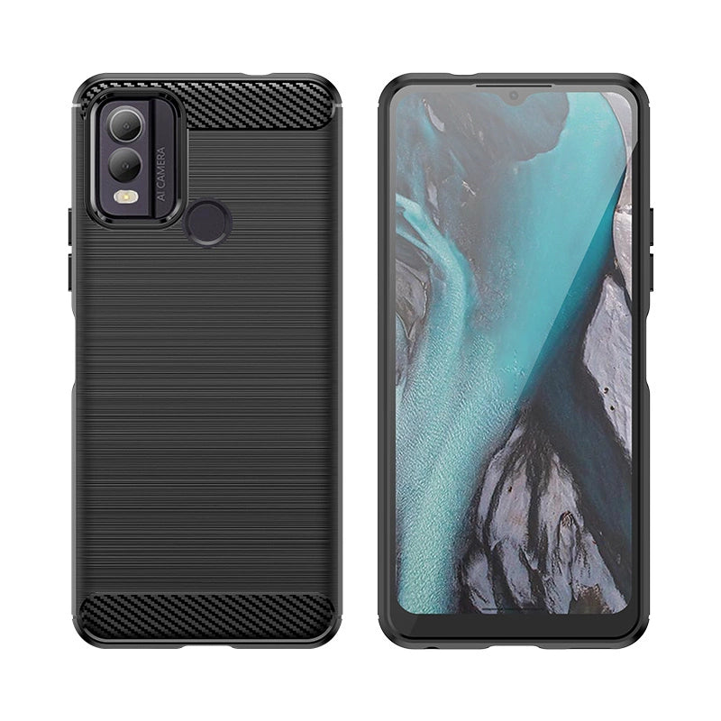 Carbon Case silikonhylster til Nokia C22 - sort