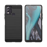 Carbon Case silikonhylster til Nokia C22 - sort