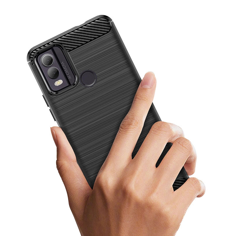 Carbon Case silikonhylster til Nokia C22 - sort