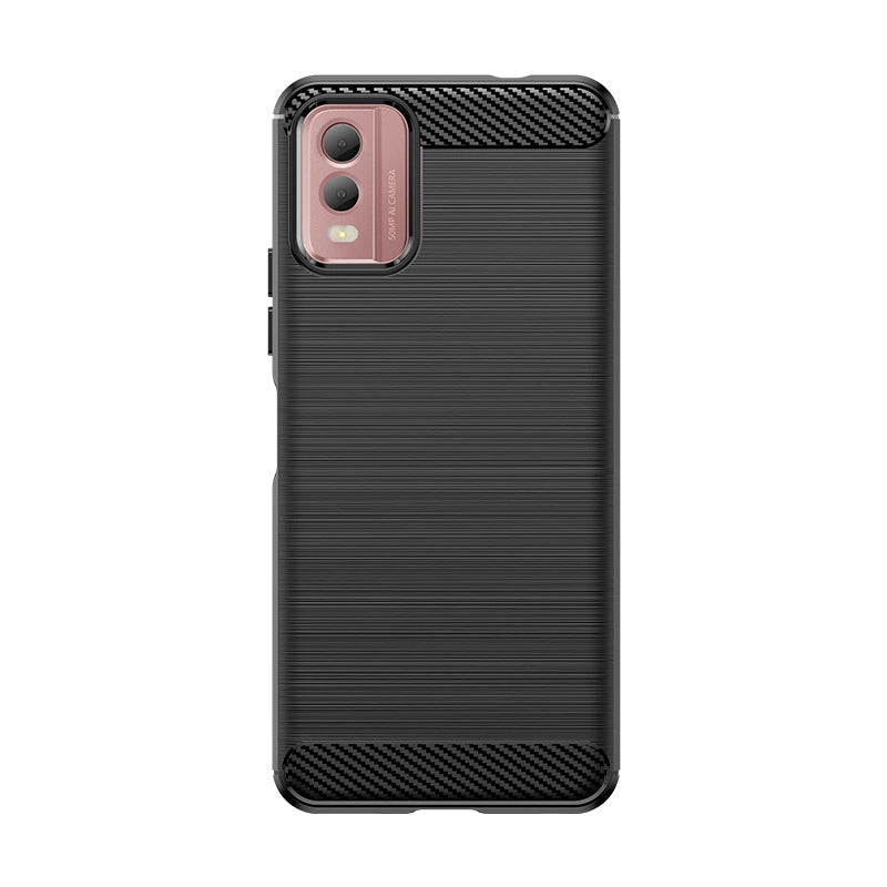 Carbon Case silikonhylster til Nokia C32 - sort