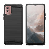 Carbon Case silikonhylster til Nokia C32 - sort