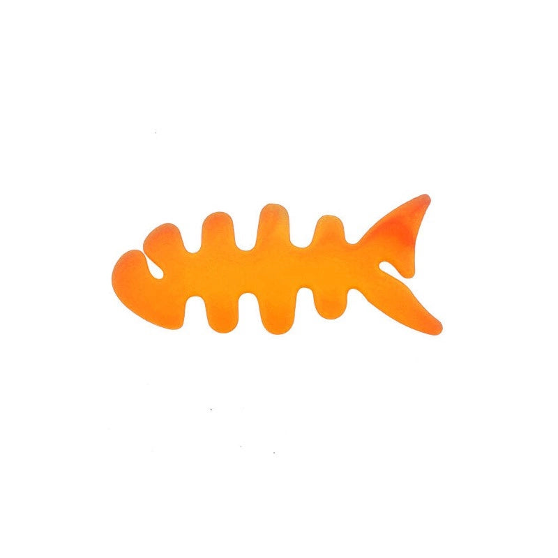 Fiskeformet indpakning af hovedtelefonkabel - orange