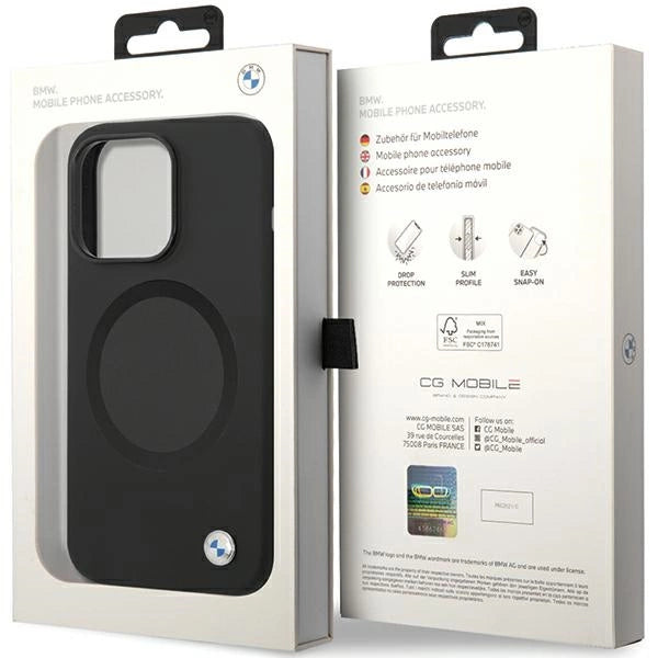 BMW BMHMP14LSILBK2 iPhone 14 Pro - sort Signature Liquid Silicone MagSafe