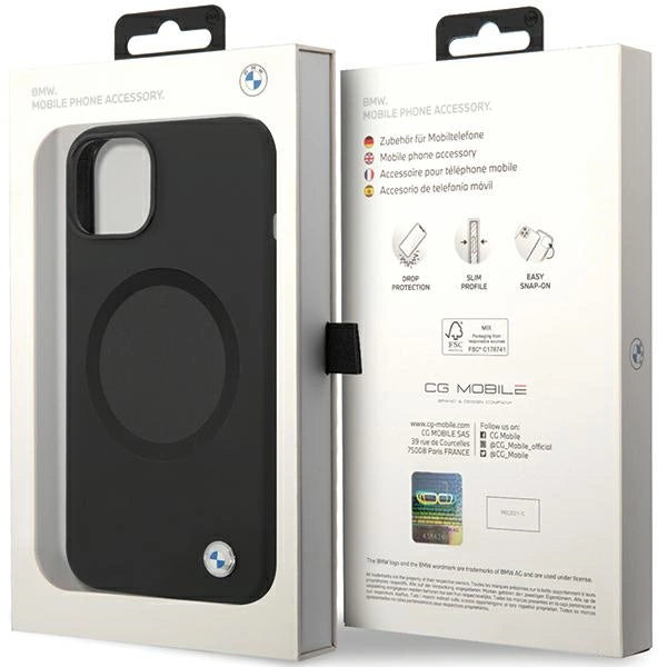 BMW BMHMP14SSILBK2 iPhone 14 - sort Signature Liquid Silicone MagSafe