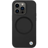 BMW BMHMP14XSILBK2 fodtøj til iPhone 14 Pro Max 6.7" - sort Signature Liquid Silicone MagSafe