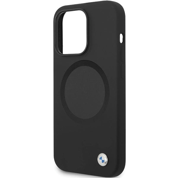 BMW BMHMP14XSILBK2 fodtøj til iPhone 14 Pro Max 6.7" - sort Signature Liquid Silicone MagSafe