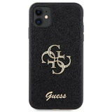 Guess GUHCN61HG4SGK sag til iPhone 11 / Xr - sort Glitter Script Big 4G