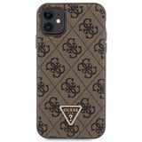 Guess GUHCN61P4TDSCPW Case til iPhone 11 / Xr - Brown Crossbody 4G Metal Logo