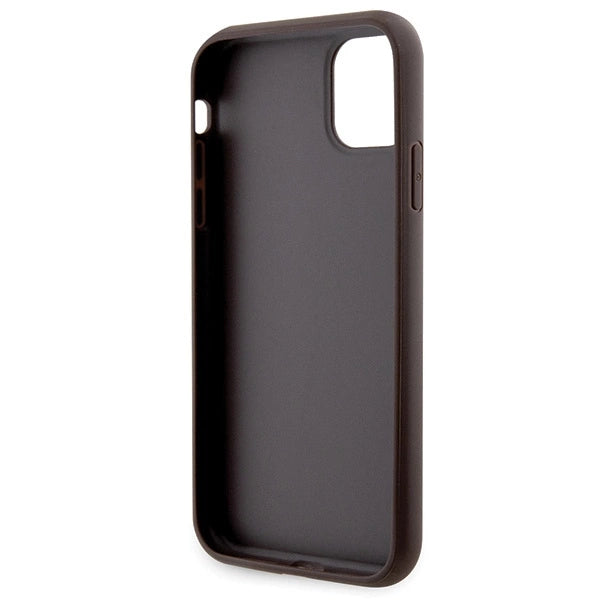 Guess GUHCN61P4TDSCPW Case til iPhone 11 / Xr - Brown Crossbody 4G Metal Logo