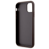 Guess GUHCN61P4TDSCPW Case til iPhone 11 / Xr - Brown Crossbody 4G Metal Logo