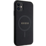 Guess GUHMN61PSAHMCK - iPhone 11 / Xr - sort Saffiano MagSafe-hylster