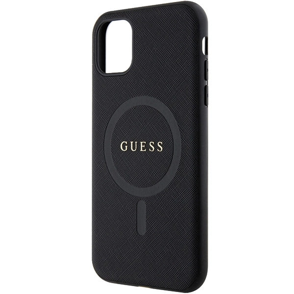 Guess GUHMN61PSAHMCK - iPhone 11 / Xr - sort Saffiano MagSafe-hylster