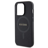 Guess GUHMP14LPSAHMCK-foder til iPhone 14 Pro - sort Saffiano MagSafe