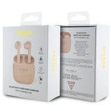 Guess Classic EST Logo TWS Bluetooth hovedtelefoner + docking station - lyserød