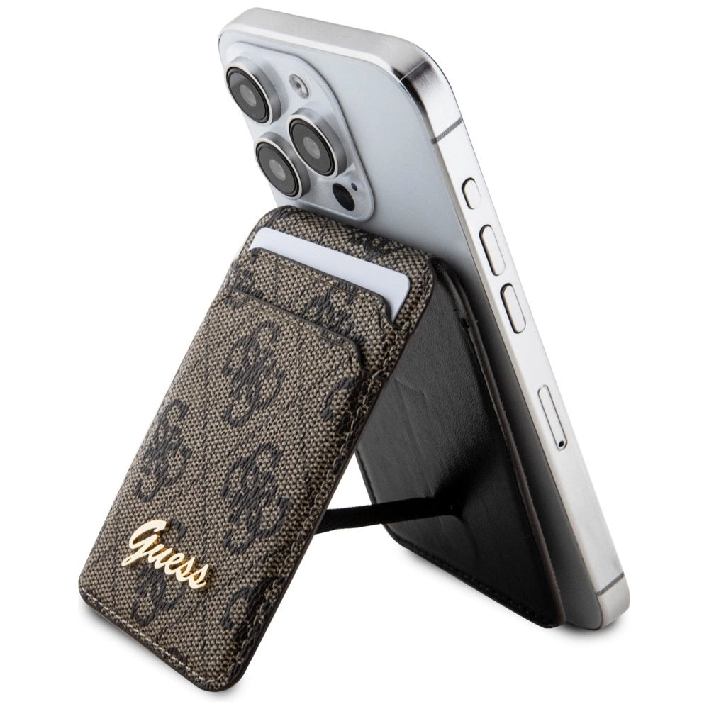Guess Wallet Card Slot Stand GUWMSHG4SHW case - brunt MagSafe 4G Classic Logo