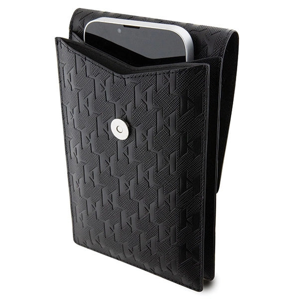 Karl Lagerfeld Case KLWBSAKHPCK Handbag - Black Saffiano Monogram Choupette