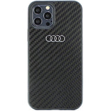 Audi Carbon Fiber iPhone 12/12 Pro 6.1" sort/sort hardcase AU-TPUPCIP12P-R8/D2-BK