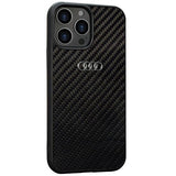 Audi Carbon Fiber iPhone 13 Pro Max 6.7" sort/sort hardcase AU-TPUPCIP13PM-R8/D2-BK
