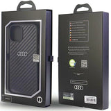 Audi Carbon Fiber iPhone 14 6,1" sort/sort hardcase AU-TPUPPCIP14-R8/D2-BK