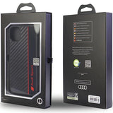 Audi Carbon Fiber Stripe iPhone 11 / Xr 6.1" sort/sort hardcase AUS-TPUPCIP11-R8/D1-BK