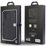 Audi Genuine Leather iPhone 13 Pro / 13 6.1" sort/sort hardcase AU-TPUPCIP13P-Q8/D1-BK