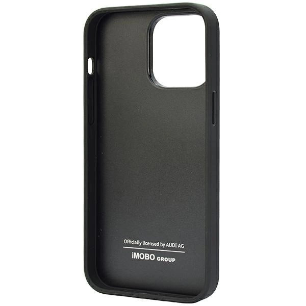 Audi Ægte læderfoder til iPhone 14 Pro Max 6.7" - sort AU-TPUPCIP14PM-Q8/D1-BK
