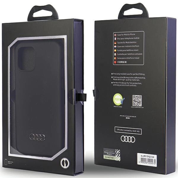 Audi Silicone Case iPhone 12/12 Pro 6.1" sort/sort hardcase AU-LSRIP12P-Q3/D1-BK