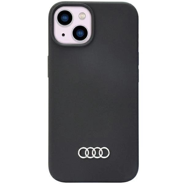 Audi Silicone Case iPhone 14 6.1" sort/sort hardcase AU-LSRIP14-Q3/D1-BK