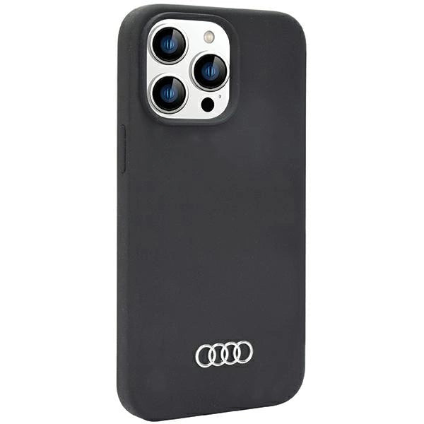 Audi Silicone Case iPhone 14 Pro 6.1" sort/sort hardcase AU-LSRIP14P-Q3/D1-BK