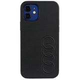 Audi Syntetisk Læder iPhone 12/12 Pro 6.1" sort/sort hardcase AU-TPUPCIP12P-TT/D1-BK