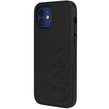 Audi Syntetisk Læder iPhone 12/12 Pro 6.1" sort/sort hardcase AU-TPUPCIP12P-TT/D1-BK