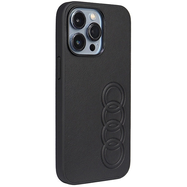 Audi syntetisk læder iPhone 13 Pro / 13 6.1" sort/sort hardcase AU-TPUPCIP13P-TT/D1-BK