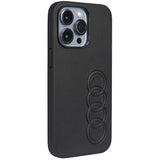 Audi syntetisk læder iPhone 13 Pro / 13 6.1" sort/sort hardcase AU-TPUPCIP13P-TT/D1-BK