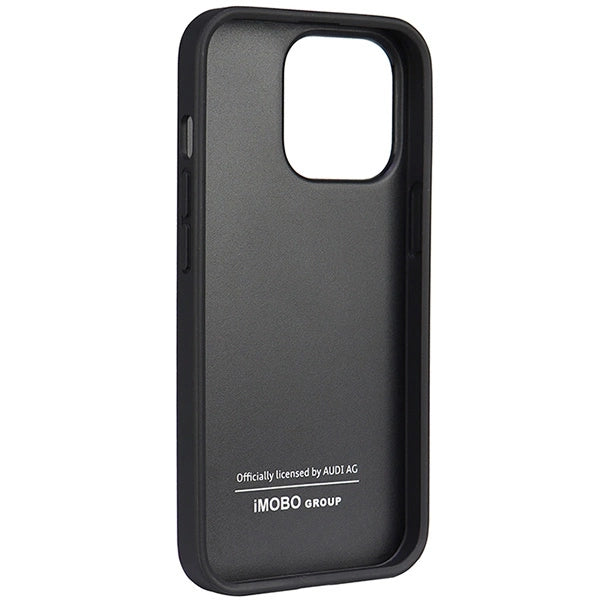 Audi syntetisk læder iPhone 13 Pro / 13 6.1" sort/sort hardcase AU-TPUPCIP13P-TT/D1-BK