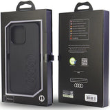 Audi syntetisk læder iPhone 13 Pro / 13 6.1" sort/sort hardcase AU-TPUPCIP13P-TT/D1-BK