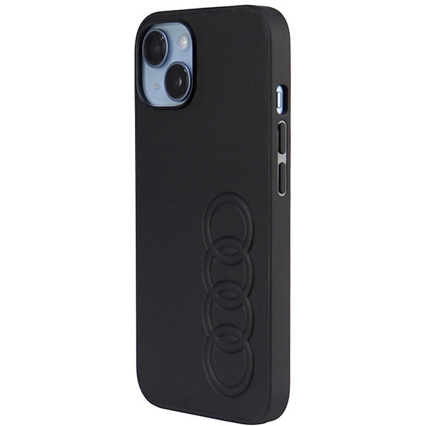 Audi syntetisk læder iPhone 14 6.1" sort/sort hardcase AU-TPUPPCIP14-TT/D1-BK