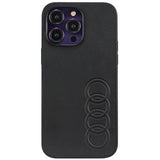 Audi Synthetic Leather iPhone 14 Pro Max 6.7" black/black hardcase AU-TPUPPCIP14PM-TT/D1-BK
