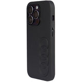 Audi Syntetisk Læder iPhone 14 Pro 6.1" sort/sort hardcase AU-TPUPPCIP14P-TT/D1-BK